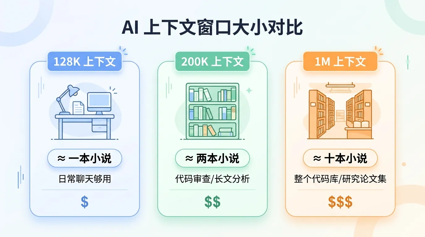 上下文窗口大小对比