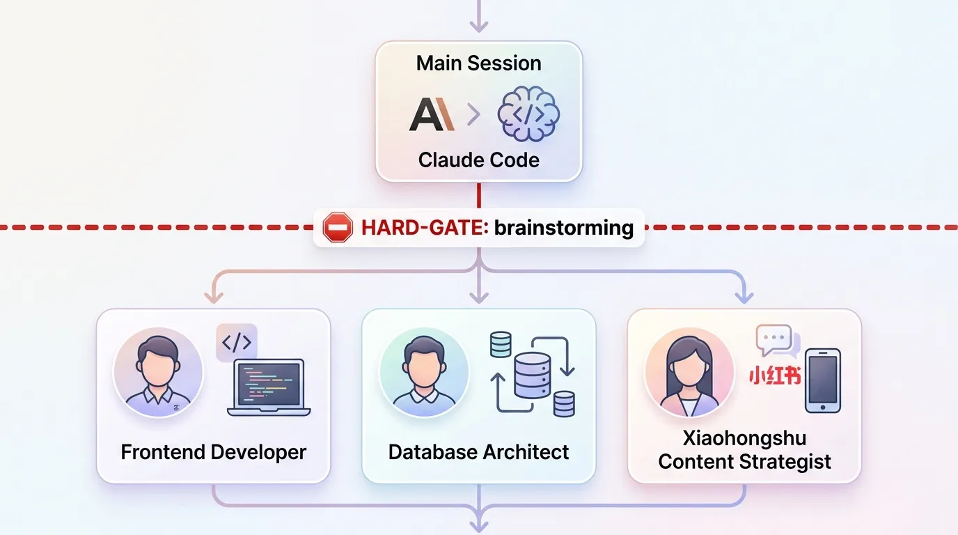 agency-agents 子代理分派示意