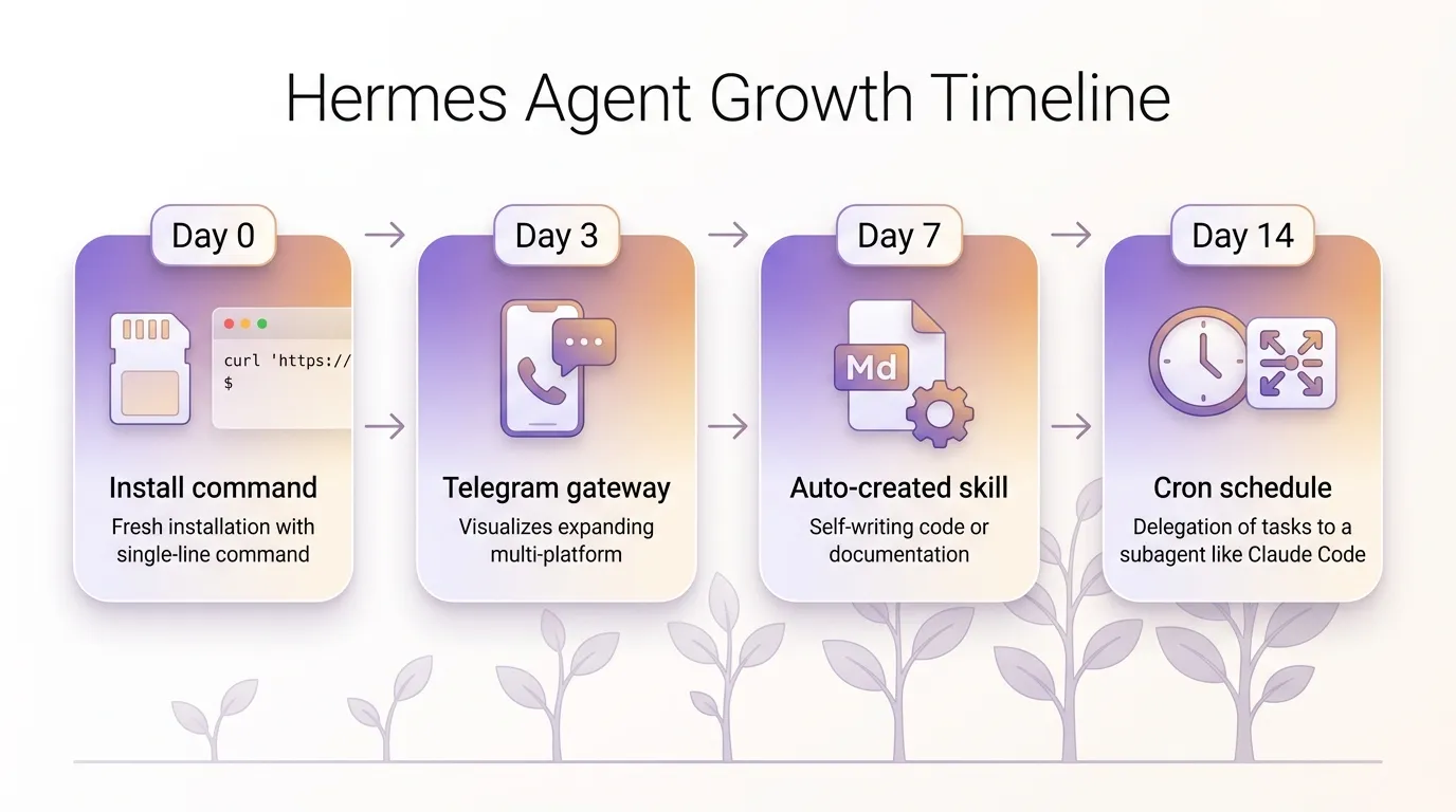 Hermes Agent 两周成长时间线