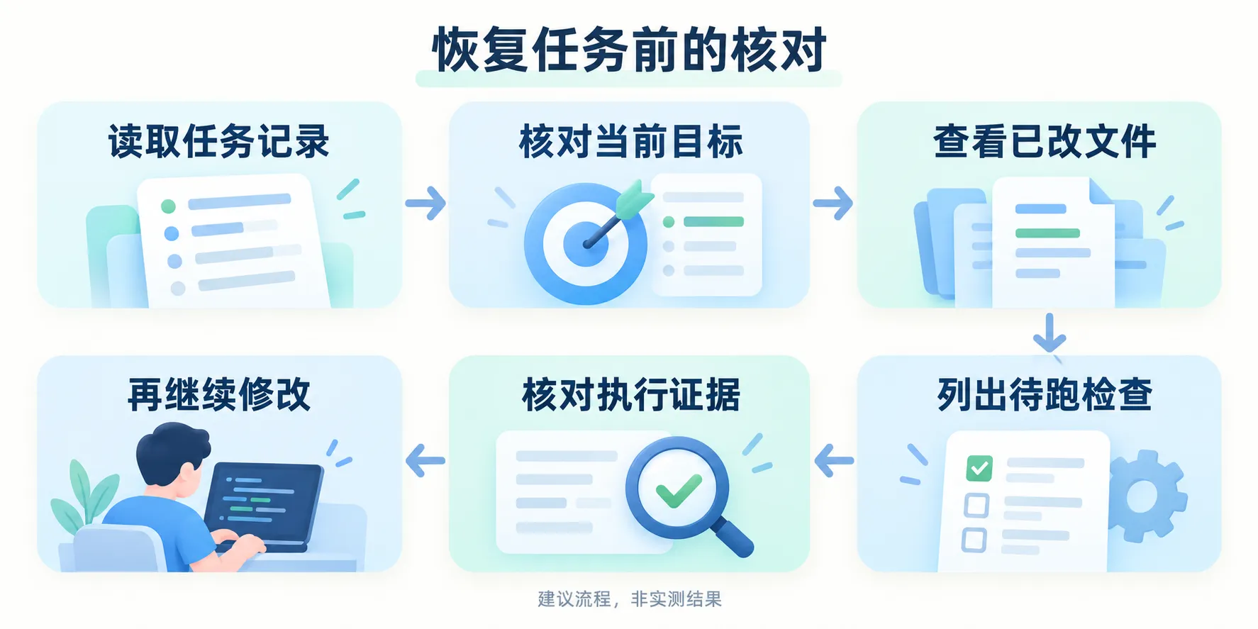 恢复任务前的核对,建议流程而非实测结果