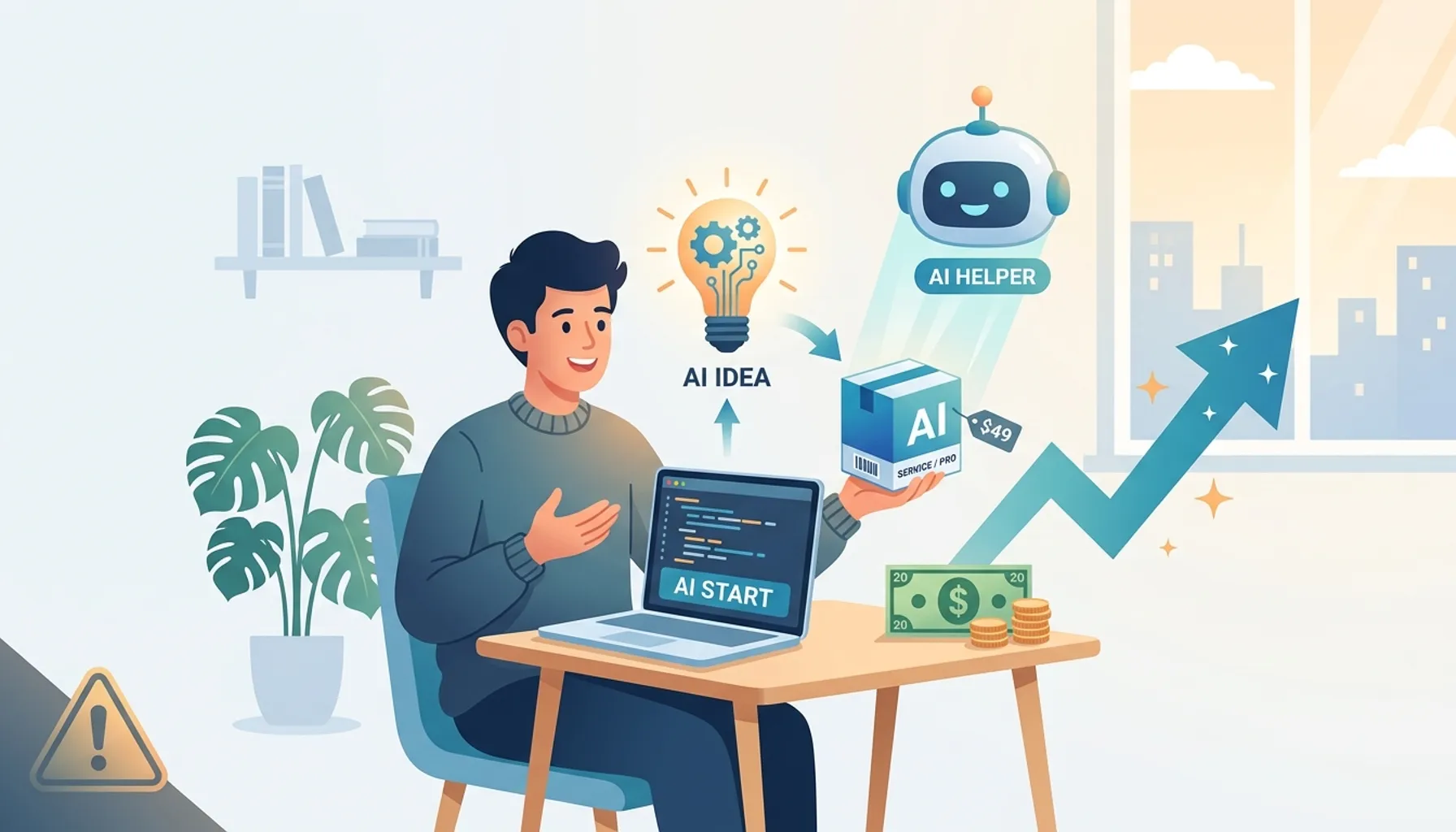 用 AI 搞副业别急着算月入过万,先想清楚怎么赚到第一笔